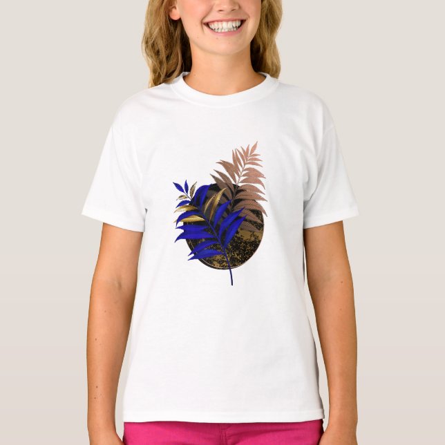 T-shirt Ferme bleue sur cercle noir (Devant)