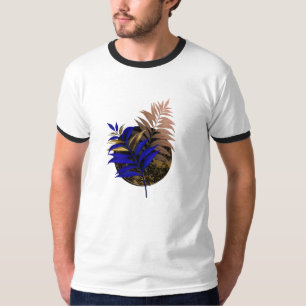 T-shirt Ferme bleue sur cercle noir