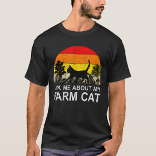 T-shirt Ferme Chat Fermier Jardin Chat Noir Propriétaire d