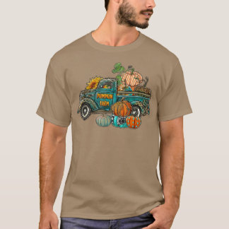 T-shirt Ferme citrouille Leopard Citrouille Camion Automne