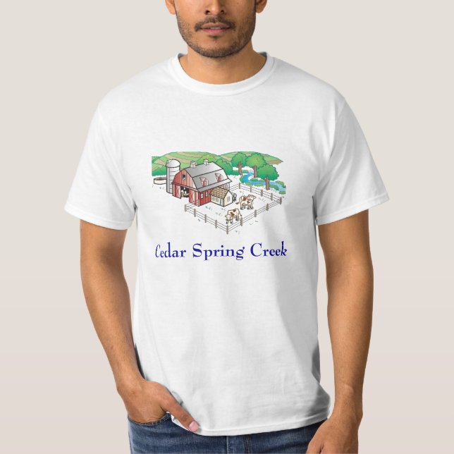 T-shirt ferme, crique de ressort de cèdre (Devant)