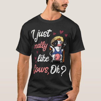 T-shirt Ferme d'animaux de vache mignonne
