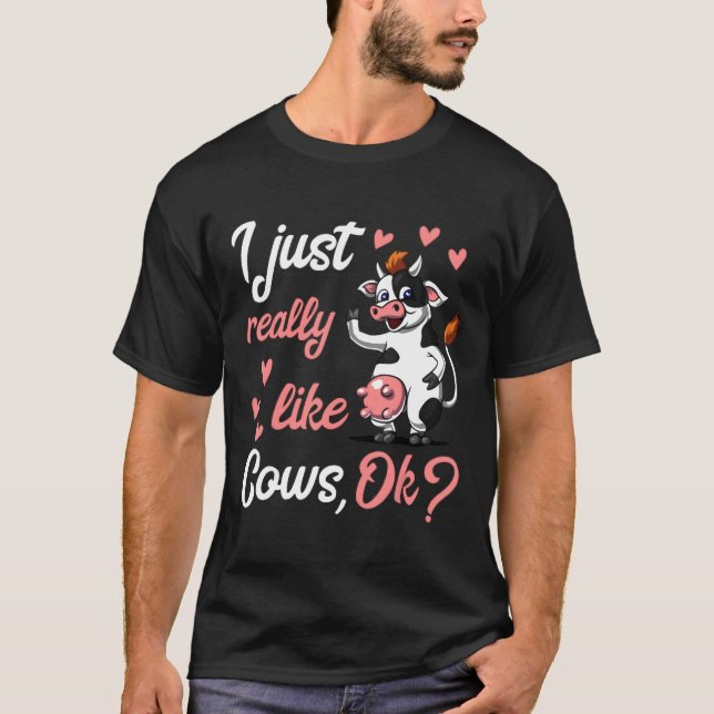 T-shirt Ferme d'animaux de vache mignonne (Devant)