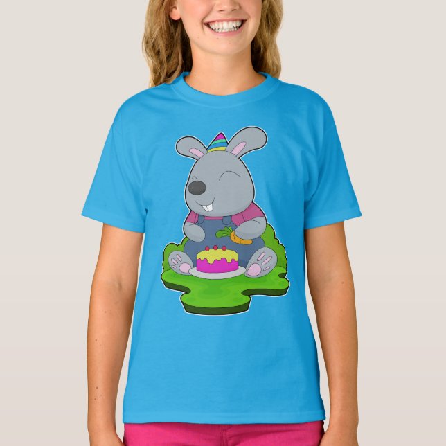 T-shirt Ferme d'anniversaire de lapin (Devant)