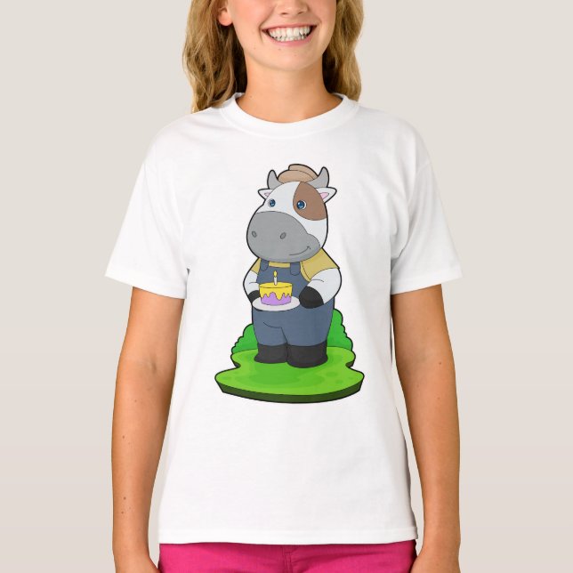 T-shirt Ferme d'anniversaire de vache (Devant)