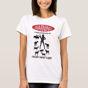 T-shirt Ferme d'avertissement FUNNY patrouillée par Crazy 