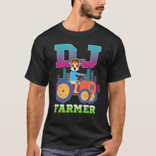 T-shirt Ferme de chats de Dj Farmer Conduisant Tracteur Mu