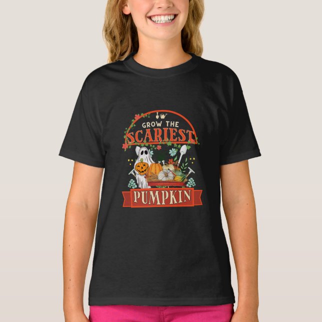 T-shirt Ferme de citrouilles Halloween (Devant)