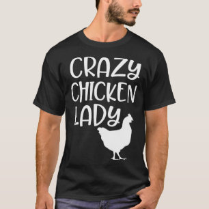T-shirt Ferme de Dame de Poulet Fou Citation Ranch de po