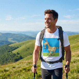 T-shirt Ferme de dessins animés de chèvre souriante