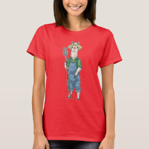 T-shirt Ferme de fourche de cultivateur de lama