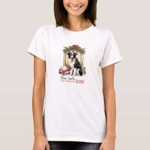 T-shirt Ferme de Noël rétro et cosy n'oubliez pas le chien