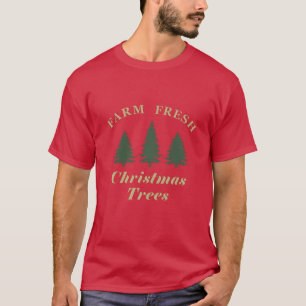 T-shirt Ferme de pins de Noël frais