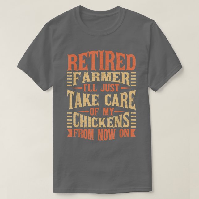T-shirt Ferme de poulet retraitée (Design devant)