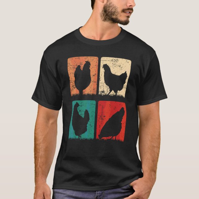 T-shirt Ferme de poulets Élevage de poulets Cour de ferme  (Devant)