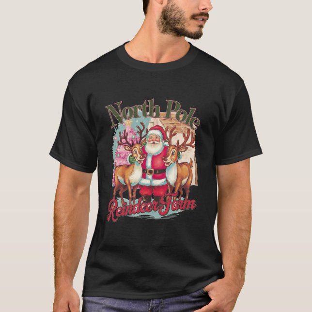 T-shirt Ferme de rennes du Pôle Nord  (Devant)