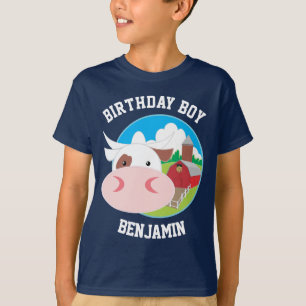 T-shirt Ferme de vaches mignonnes Anniversaire des enfants