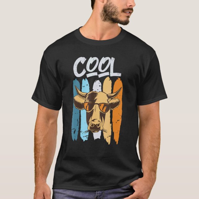 T-shirt Ferme d'élevage de bovins Cool Farmer (Devant)