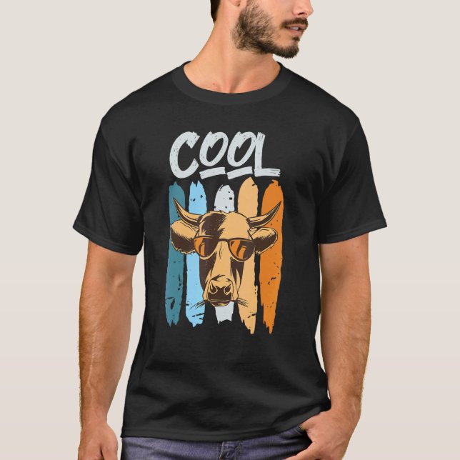 T-shirt Ferme d'élevage de bovins Cool Farmer (Devant)