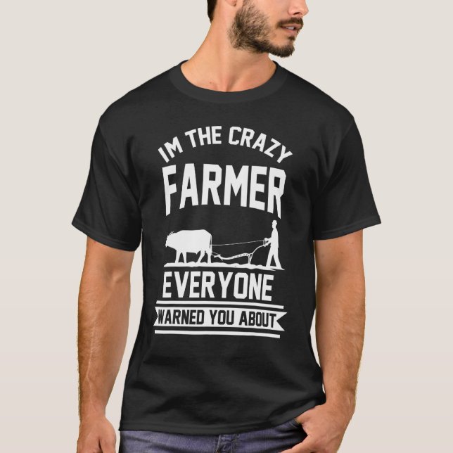 T-shirt Ferme d'élevage de vaches de paysan (Devant)