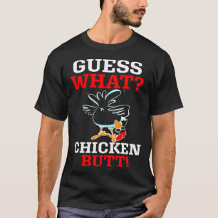 T-shirt Ferme des animaux devine quoi cul de poulet blanc