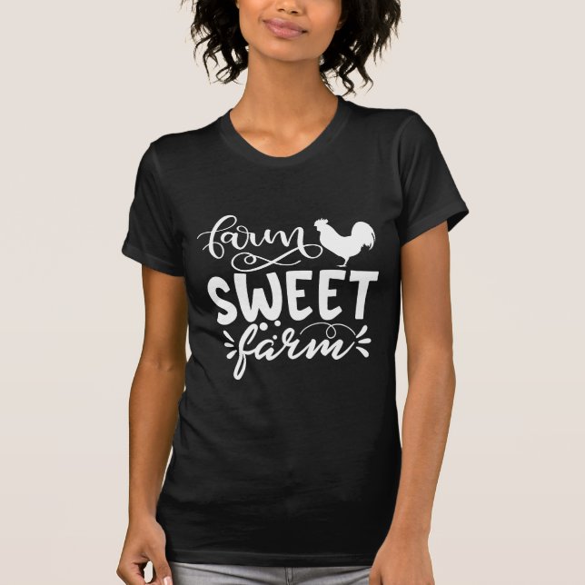 T-shirt Ferme Douce Ferme avec Coq (Devant)