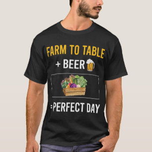 T-shirt Ferme du jour de la bière à table