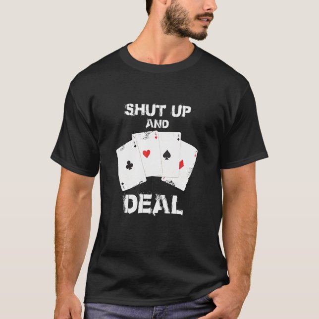 T-SHIRT FERME ET ACCORD - JOUEUR DE POKER DE JEU (Devant)