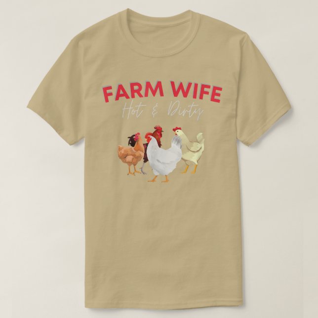 T-shirt FERME FEMME Hot & Dirty Funny Farmer (Design devant)