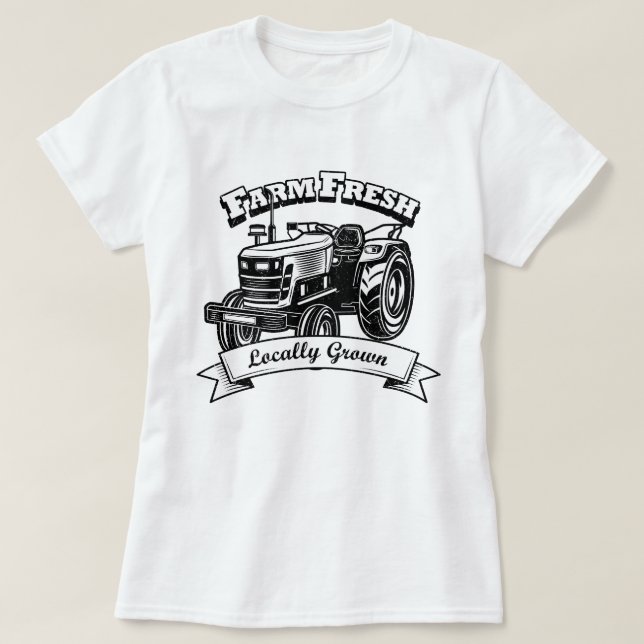 T-shirt Ferme fraîche cultivée localement (Design devant)