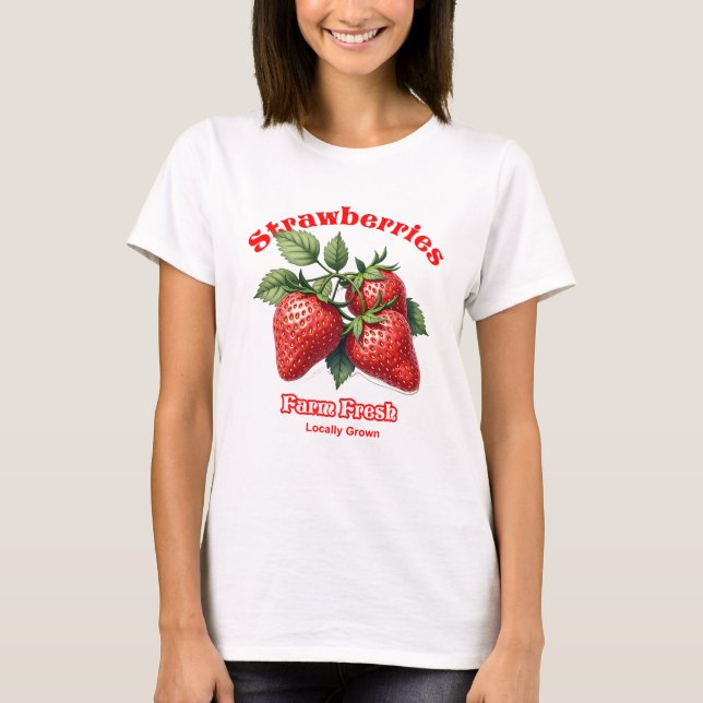 T-shirt Ferme Fraises fraîches Tee biologique (Devant)