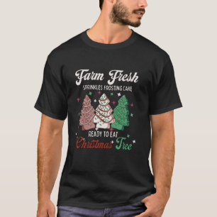 T-shirt Ferme Fresque Arbre de Noël Gâteaux Funny Arbre Fe