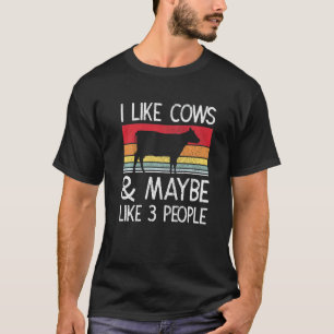 T-shirt Ferme J'Aime Les Vaches Et Peut-être 3 Personnes 3