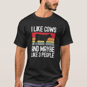 T-shirt Ferme J'Aime Les Vaches Et Peut-Être 3 Personnes 4