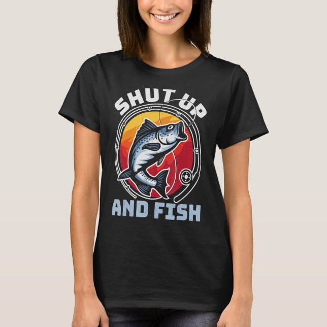 T-shirt Ferme-La Et Pêche Au Poisson (Devant)