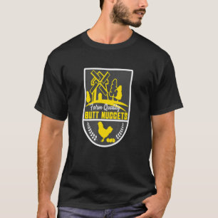 T-shirt Ferme Qual Butt Nuggets Poulet Hen Oeufs Ferme