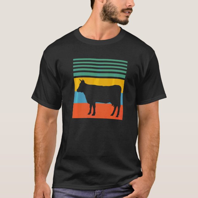 T-shirt Ferme Rétro Vaches Vaches (Devant)