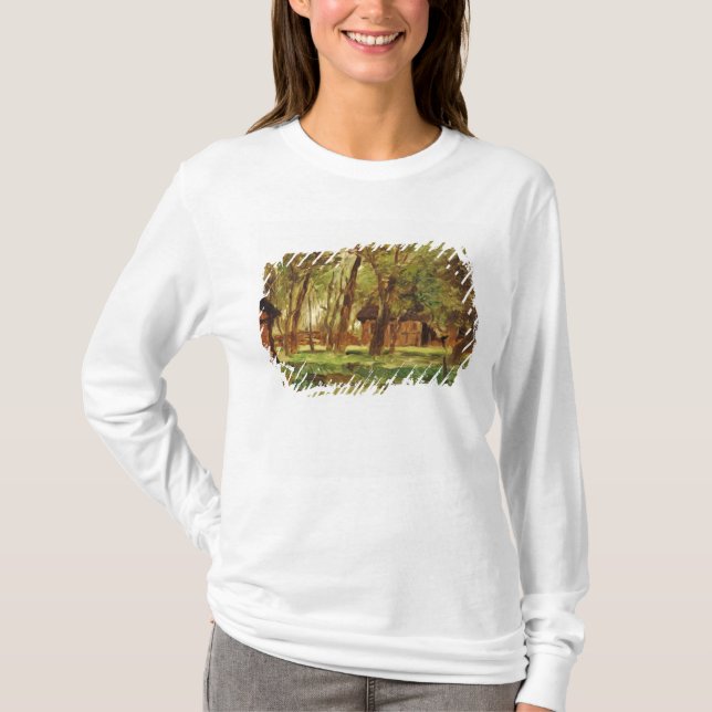 T-shirt Ferme sous des arbres (Devant)