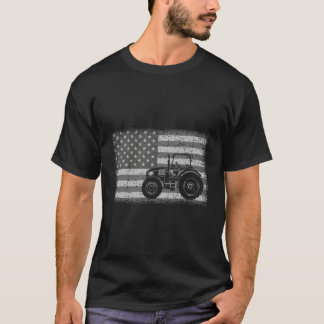 T-shirt Ferme Tracteurs Drapeau américain Ferme patriotiqu