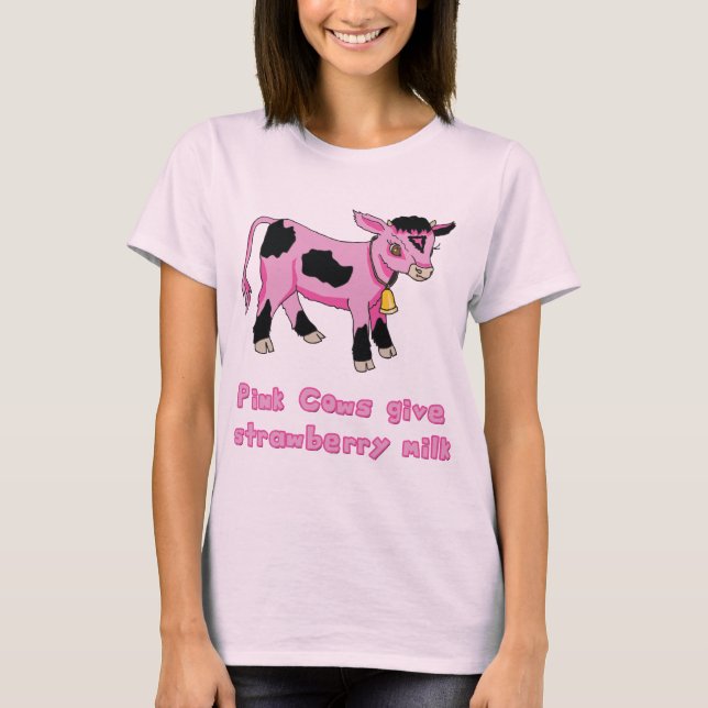 T-shirt Ferme, Vache rose (Devant)