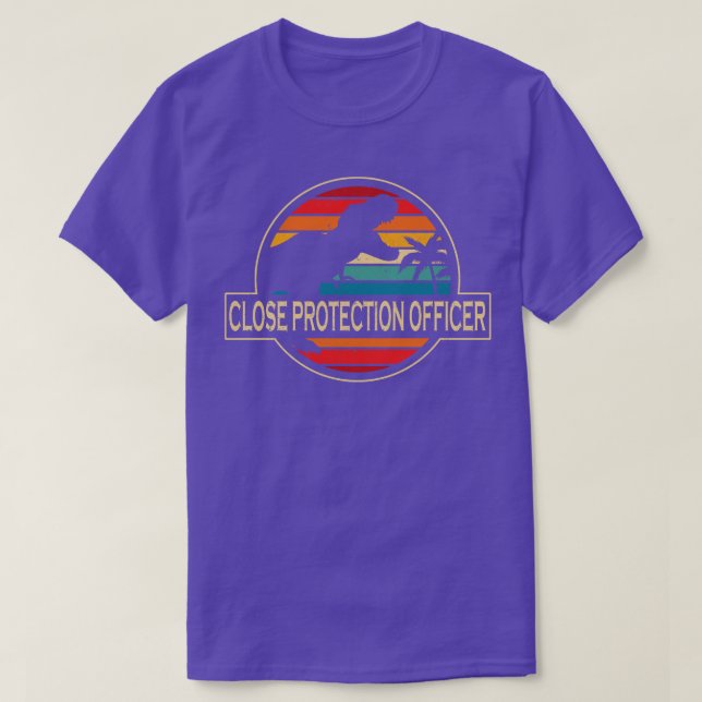T-shirt Fermer Agent de protection Dinosaur (Design devant)