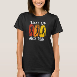 T-shirt Fermer Et Exécuter Marathon Coureur Sarcastique