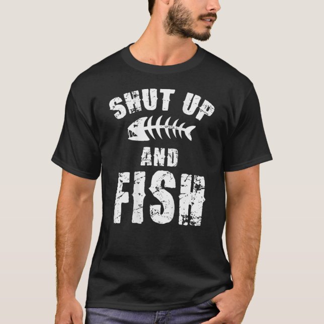 T-shirt Fermer Et Poisson (À L'Arrière) (Devant)