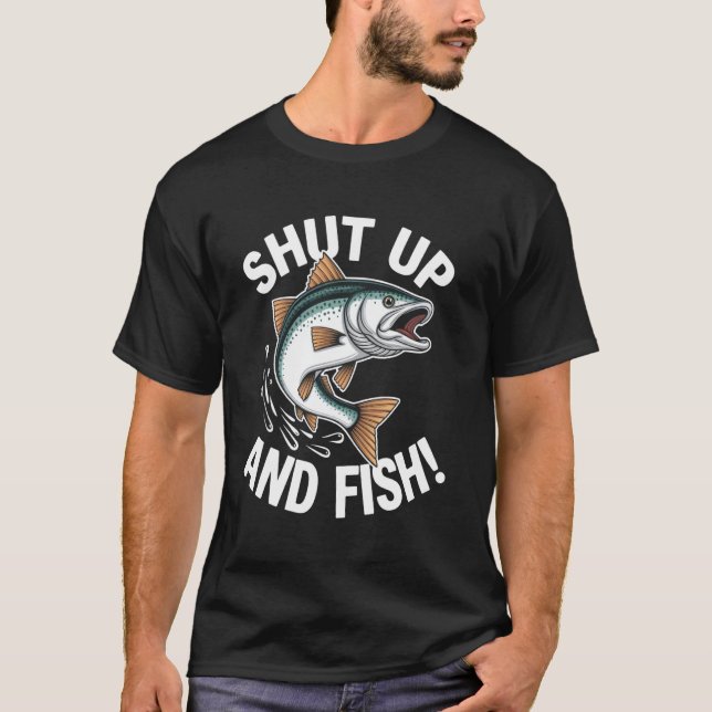 T-shirt Fermer Et Poisson Drôle Poisson Design (Devant)