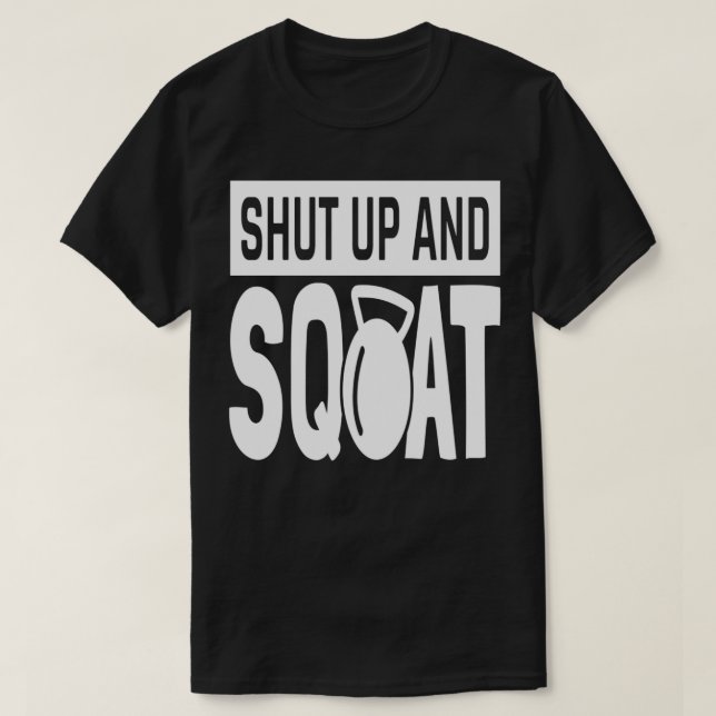 T-shirt fermer et squat Mens Womens Funny s (Design devant)