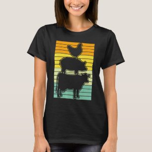 T-shirt Fermes Animaux Poulet Cochon Vache