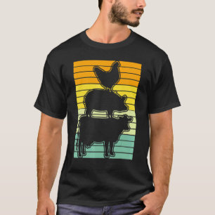 T-shirt Fermes Animaux Poulet Porc Vache