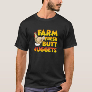 T-shirt Fermes fraîches de nuggets de poulet oeufs d'éleva