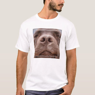 T-shirt Fermeture du nez du Labrador au chocolat