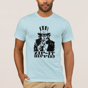 T-shirt Fermez- la fermeture éclairle hippie !